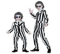Boys Sleazy Ghost Costume Halloween Fancy Dress Suit Child Outfit