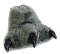 Boys SlumberzzZ 3D Monster Animal Feet with Claws Novelty Boot Slippers Ft0561 - Grey - 2/3 UK