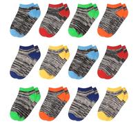 Boys Socks 12 Pairs Ankle Cotton Low Cut Socsk for Kids Toddler 2-10 Years | Soft Breathable,with Striped designed,Thin summer socks,Colorful