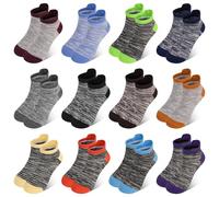 Boys Socks 12 Pairs Cotton Breathable Ankle Kids Socks Toddler 1-13 Years | Summer,No show socks,Striped disgn,Anti-blister,High elasticity,Comfortable