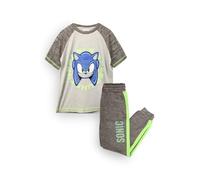 Boys Sonic Speedster Loungewear Set - Athletic-Inspired T-Shirt and Shorts Combo | Comfortable Casual Wear for Active Kids (Ages 4-12) (T9-0576, 5-6 Years)