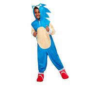 Boys Sonic The Hedgehog Oversized Jumpsuit Sega Cosplay Fancy Dress Kids Costume