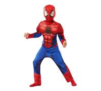 Rubies Official Marvel Spider-Man, Deluxe Child Costume - Medium Age 5-6, Height 116 cm, Red Halloween, World Book Day