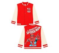 Boys Spiderman Varsity Bomber Jacket Marvel Avengers Baseball Style Coat for Kids (4-5 Years)