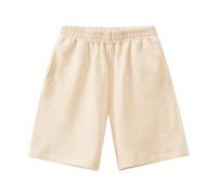 Boys Sports Shorts, Stretch Solid Color Casual Quarter Pants for Boys and Girls Medium Sized Childrens Comfortable Play Shorts