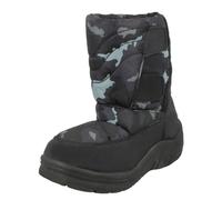 Boys Spot On Camo Print Padded Snow Boots