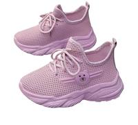 Boys Spring Summer Autumn and Winter Mesh Breathable Adjustable Shoelaces Medium and Large Children's Casual Sports Shoes Soldier Boys (Purple, 9 Little Child)