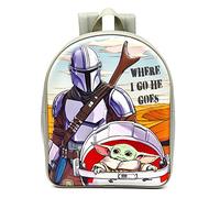 Boys Star Wars Mandalorian Where I Go EVA 3D Grey Childrens Backpack