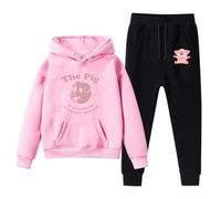 Boys Suit - Kids Hoodie Sweatshirt And Sweatpants Cartoon Pig Prints Pullover Hoodie Set Tracksuit 2 Piece Outfits (5-6 Years)