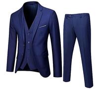 Boys' Suits & Blazers 3 Piece Boys' Suit & Blazers Formal Outfit Prom Suits Button Down Blazer Boy Suit 12-18 Years UK Teens Regular Fit Wedding Party Casual Jacket Vest Trousers Coat Navy