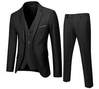 Boys' Suits & Blazers 3 Piece Boys' Suits & Blazers Formal Outfit Prom Suit Button Down Blazer Boy Suit 10-18 Years UK Teens Regular Fit Wedding Party Casual Jacket Vest Trousers Coat Black