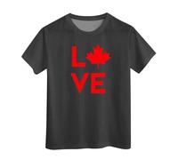 Boys Summer Clothes Canada Red Maple Leaf T-Shirt Canadian Flag Tee Shirts