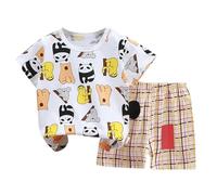 Boys Summer Clothes Hawaiian Shirt Short Dinosaur Monster Print top Kids Shorts Sets Animal Outfits Stylish Letter Pattern Set Birthday Party Casual Khaki