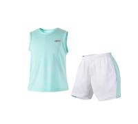 Boys Summer Sports Outfit Sleeveless Top and Shorts Set for Active Kids 4-12 Years (Mint Green-m, 4-5 Years)