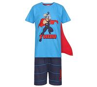Boys Superhero Pyjamas with Cape Character Cartoon Novelty Short PJ Set 4 to 14 Years (Cape Pj 7-8Y)
