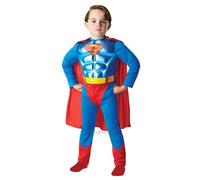 Boys Superman Deluxe Metallic Muscle Chest Fancy Dress Costume