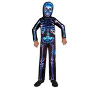 amscan (PKT) (9908578) Child Boys Neon Skeleton Boy - Recycled Costume (3-4yr)
