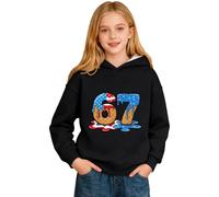 Boys Sweatshirt 3-4 Years - Graphic Print Casual Pullover With Long Sleeves For Youth Comfortable Athletic Jacket (Black, 13-14 Years)