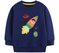 Boys Sweatshirt for Kids Rocket Jumper Cotton Casual Top Long Sleeve Pullover T-Shirt Toddler Shirts Baby Clothes 4-5 Years