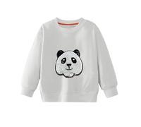 Boys Sweatshirt Girls Unisex Jumper Breathable, Lightweight Sweater Jumber Full Sleeve Cotton Casual Top Toddler Clothes Uniform Ages 3-16 Years White