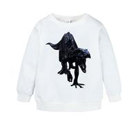 Boys Sweatshirt Girls Unisex Jumper Long Sleeve Graphic Tops Sweater Jumber Full Casual T Shirt Fall School Uniform Kids Clothes Age 1-7 Years White