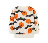 Boys Sweatshirt Girls Unisex Jumper Long Sleeve Pullover Crewneck for Toddler Regular Fit Activewear Casual Clothes Kids Age 1-7 Years Orange