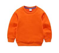 Boys Sweatshirts Girls Unisex Jumper Long Sleeve Graphic Tops Cute New Casual Fashion School Uniform for Kids Size 1-7 Years Old Orange