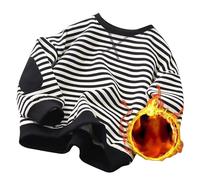 Boys Sweatshirts Jumper T-Shirt Plain Sweatshirt Crewneck Pullover for Toddler New Casual Fashion School Kids Size 1-7 Years Old Black