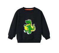 Boys Sweatshirts Sweatshirt Unisex Plain Fleece New Casual Fashion School Uniform Toddler Clothes Age 1-7 Years Black
