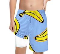 Boys Swim Trunks - Boys Swim Trunks Compression Liner Swim Shorts Bathing Suit With Brief Swimwear 2-20T (Sky Blue 7T=130)