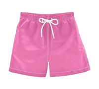 Boys Swim Trunks Summer Drawstring Toddler Swim Board Shorts Quick Dry Little Boys Bathing Suit Beach Hawaii Vacation 2T-16, Hot Pink, 10-12 Years
