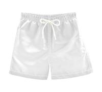 Boys Swim Trunks Summer Drawstring Toddler Swim Board Shorts Quick Dry Little Boys Bathing Suit Beach Hawaii Vacation 2T-16, White, 4 Years