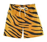 Boys Swim Trunks Tropical Animal Tiger Print Swimming Beach Board Shorts Trunks Swimwear Bathing Suit Swimsuit Beachwear Multicoloured