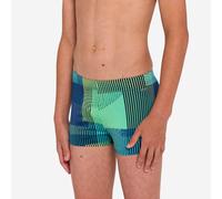 Boys' Swimming Boxer Shorts - 500 Fitib Yellow Blue Green
