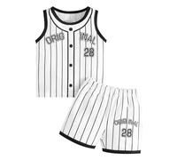 Boy's T-Shirt Shorts Set Breathable Shorts+T-Shirts Sets Hawaiian Shirt Short Sleeve Graphic Tee Top Crew Neck Loose Comfortable Festival Clothes Streetwear Black
