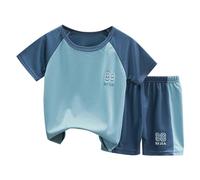 Boys t-Shirt Shorts Set Kids Colour Blocked Outfit Dinosaur Monster Print top Cute Apparel Camouflage Loungewear Stylish Letter Pattern Birthday Party Casual Outfits