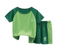 Boys t-Shirt Shorts Set Kids Colour Blocked Outfit Dinosaur Monster Print top Cute Apparel Camouflage Loungewear Stylish Letter Pattern Birthday Party Casual Outfits