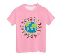 Boys T Shirts 15-16 Years Old Top - Kids Summer Comfortable Breathable Short Sleeve Tops Children Earth Cartoon Printed Children's Day Clothing (10-11 Years)