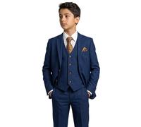 Boys Tailored Fit Royal Blue Suit Pageboy Formal Wedding Classic 3 Piece Set, Age 5 Years
