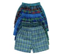 Boy's Tartan Plaid Boxers Knickers Assorted (7 Pack), Small, Assorted