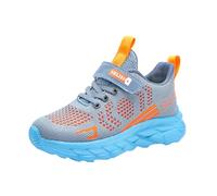 Boys Tennis Sports Shoes Kids Mesh Breathable Walking Running Trainers Lightweight Anti-Slip Wide Sneakers Soft Sole High Top Wide Athletic Footwear (Grey, 10 Little Child)