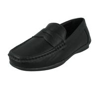 Boys Thomas Blunt Flat Slip On Smart Loafer Shoes - N1R155