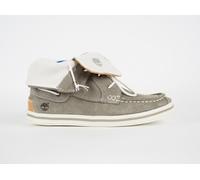 Boys Timberland Casco Bay 4470R Grey Leather Casual Roll Top Shoes Kids Boots