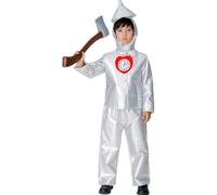Boys Tin Man Fancy Dress Costume, Kids Silver Metallic Tin Man Halloween Outfit Childs World Book Day Costume