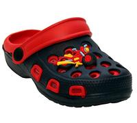 Boys Toddlers Kids Youth EVA Beach Clogs Summer Slip On Pool Sandals Mules UK Sizes 4-2 (Navy/Red, Numeric_11)