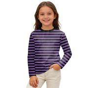 Boys' Tops - Boys Carnival Stripe Long Sleeve Shirt Colorful Party Graphic Tee For Kids Comfortable Casual Top
