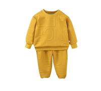 Boys Tracksuit - Boys Fall Suit Girl Baby Pullover Two Piece Children'S Casual Sweatshirt In Children'S Clothes (Yellow 18-24 Months)