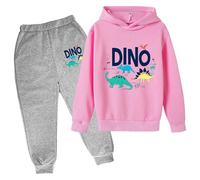 Boys Tracksuit Set Hoodie Trousers 2Pcs Hoodies Top Clothes Full Zip Sports Jogging Sweat Jacket Pants Suit Outfits Joggers Outfit for Children Age 2-13 Years Grey