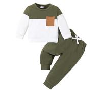 Boys Tracksuit Set Sports Activewear Outfit Clothing Sets Child Kids Teens Relaxed Fit, Machine Wash Cotton Track Suit Jogging Joggers Multiple Colors, Sizes Green