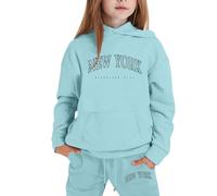 Boys Tracksuit Teen Boys Casual Clothes Set Kids 2-Pieces Spring Fall Clothing Hooded Sweat Hoodie Bottom Kids Hoodie Tops and Jogger Outfits Jogging Suits Comfy Loungewear Activewear Sky Blue